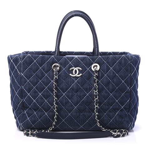 chanel boy denim bag|chanel denim shopping tote.